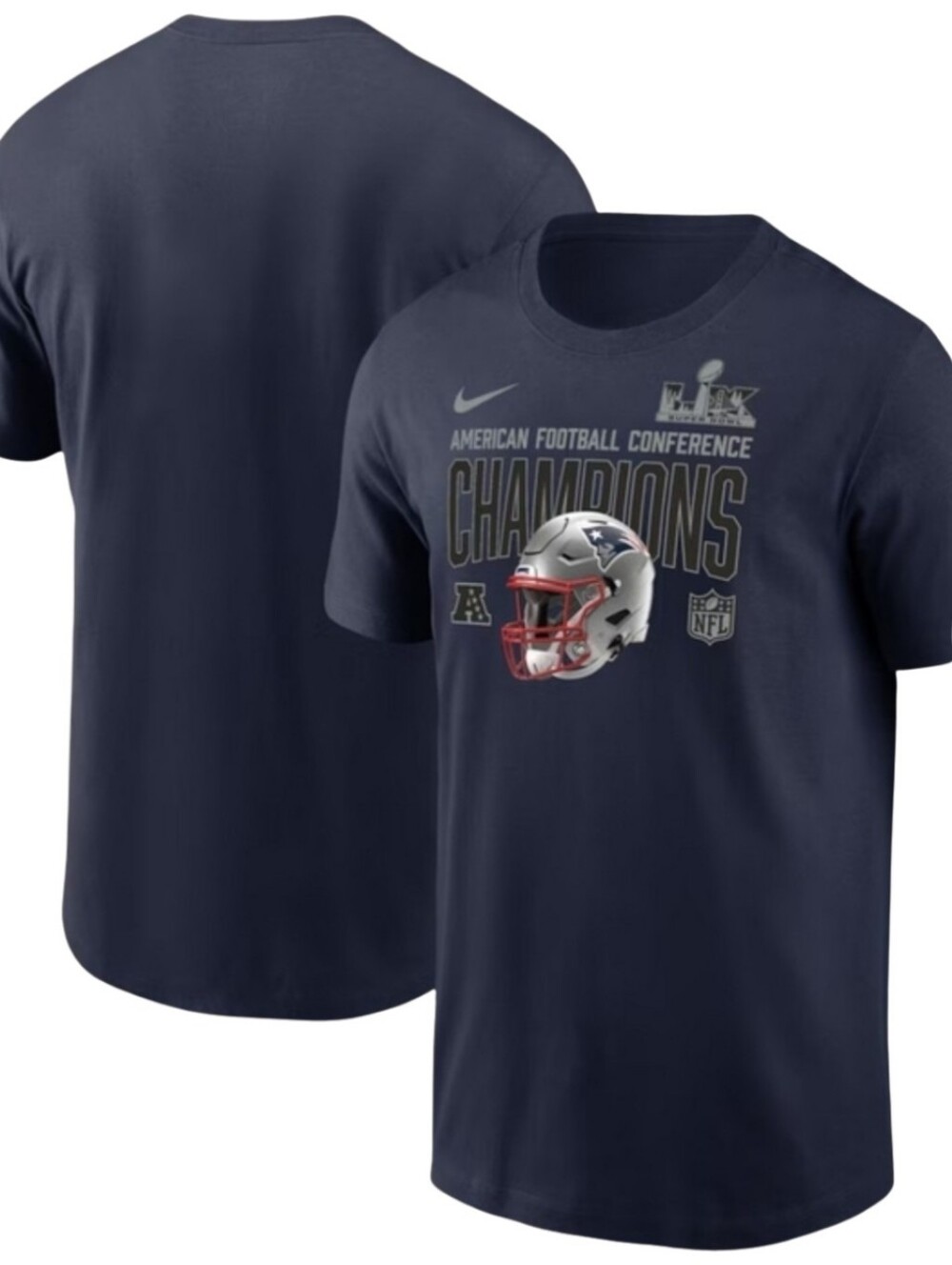 Nike New England Patriots NFL AFC Champions Graphic Tee Mens Large